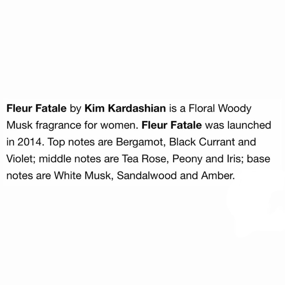 FLEUR FATALE Kim Kardashian Eau de Parfum - 1 fl oz NIB - Picture 4 of 6